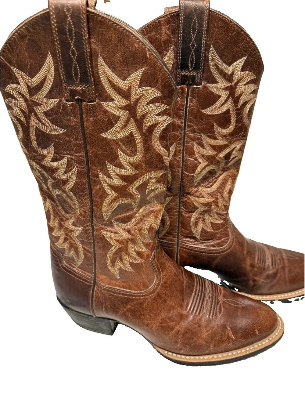 Ariat Heritage R Toe Mens Cowboy Boots Size 7 D Brown Leather | Style 10010289